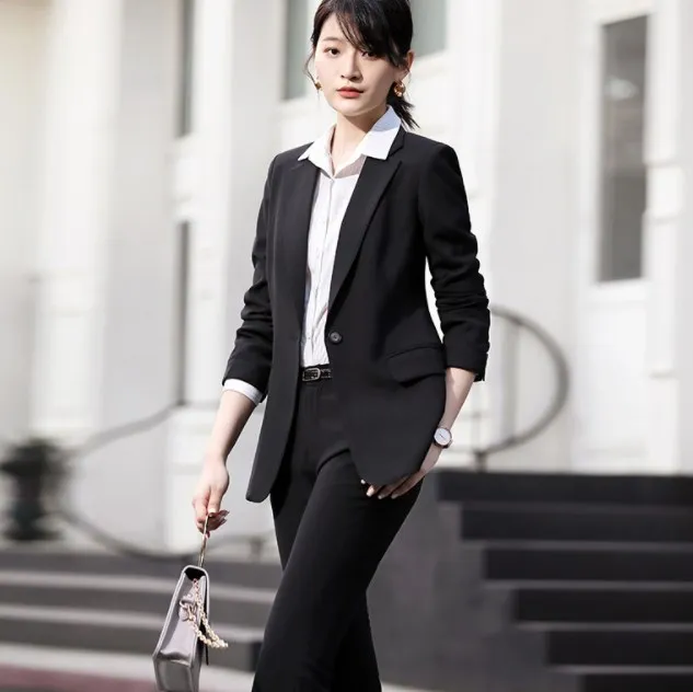 Женские деловые брючные костюмы женские с расклешенными брюками для женщин