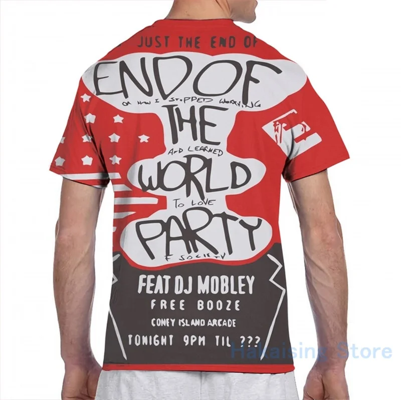 Футболка с надписью Mr Robot End of the World для мужчин и женщин модная тенниска принтом по