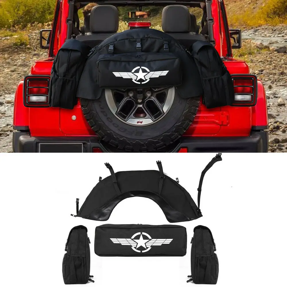 

for Jeep Wrangler JL Spare Tire MultiStorage Cargo Bag Organiser Foldable Holder