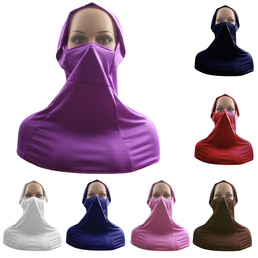 Фата шарф для лица Исламская Паранджа Niqab головной платок полностью закрывающий