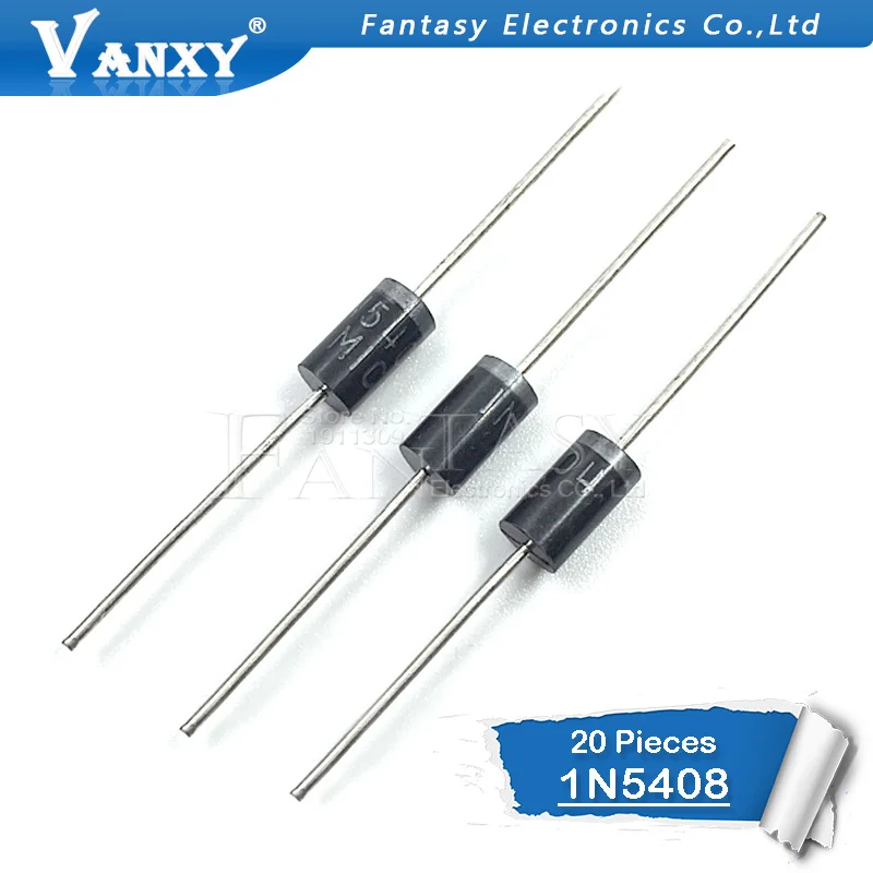 20 шт. выпрямительный диод IN5408 1N5408 3A 1000V DO 27|rectifier diode|3a diodediode 3a 1000v |