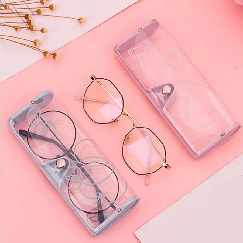 

PVC Eye Glasses Box Bag Case Protection Carry Box Eyewear Accessoires Transparent New Cute Cartoon Travel Women Portable Unisex