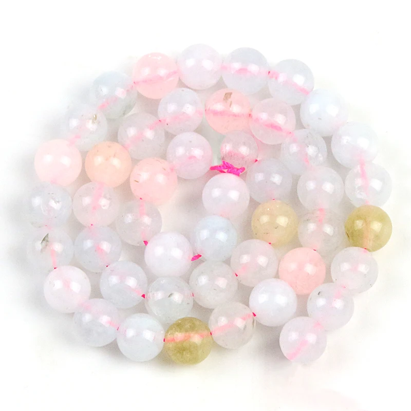 

1 strand/lot Natural Stone Jaspers Shallow Morgan Angelite Jades Round Beads Stone Loose Spacer Beads for DIY Jewelry Making