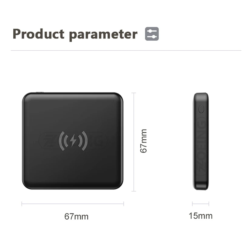 

5000mAh Magnetic Wireless Power Bank Fast Charger For Magsafe Ultra-thin powerbank For iphone 12 12pro xiaomi External Battery