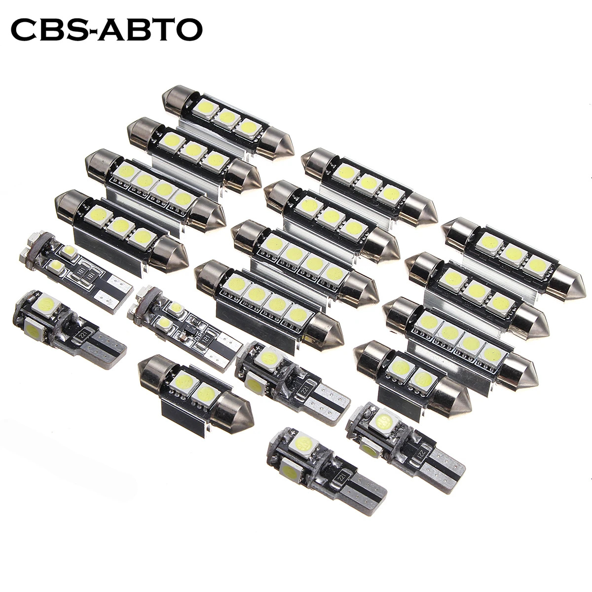 CBS ABTO 20 шт. 12 В Автомобильная Белая светодиодная лампа для внутреннего освещения