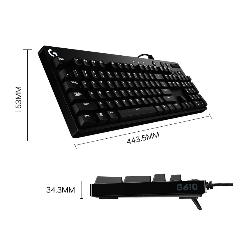 Оригинальная Проводная Механическая игровая клавиатура Logitech G610 MX shaft с синей и