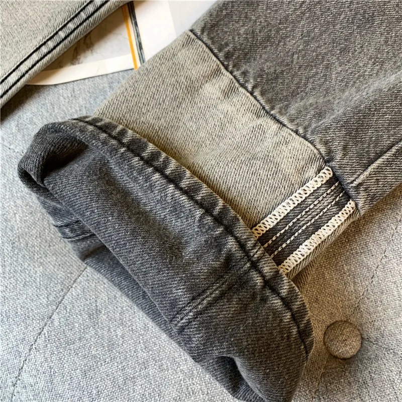 Женские прямые джинсы с высокой талией джинсовые длинные брюки в стиле пэчворк