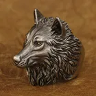 LINSION Cupronickel китайский стиль Лев кольцо Мужские байкерские Панк ювелирные изделия CP210 США Размер 7  15