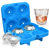 diamond ice cube tray reusable ice ball maker silicone mold form chocolate mould whiskey party bar tools silicone tray mold