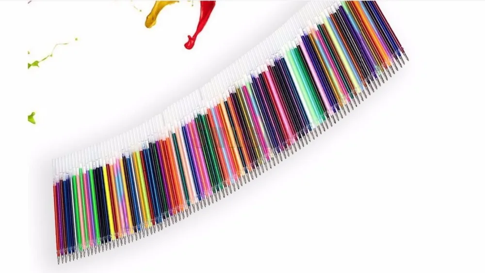 Ручка 100 шт. + стержни чернил цветная нейтральная гелевая ручка флэш пастельные