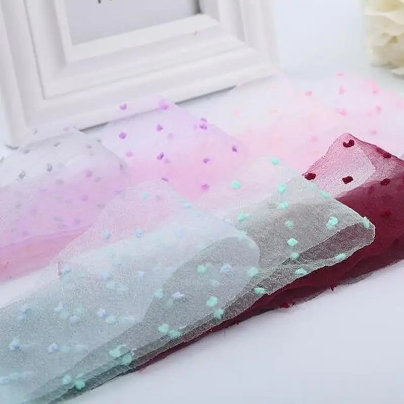 50 м/рулон 6 см однотонные тюлевые ленты из органзы рулон подарочная упаковка