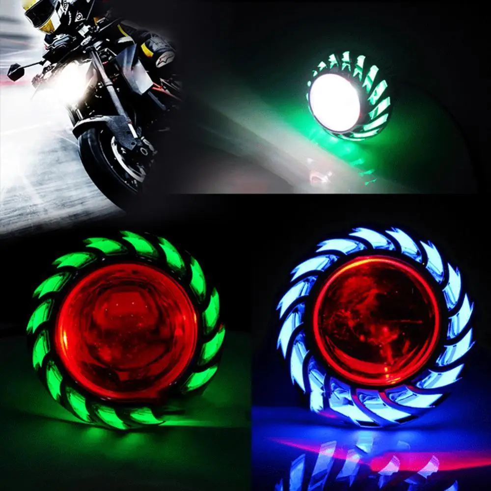 

55% Hot Sales!!! Motorcycle Fog Light LED Projector Universal Scooter Double Angel Headlight