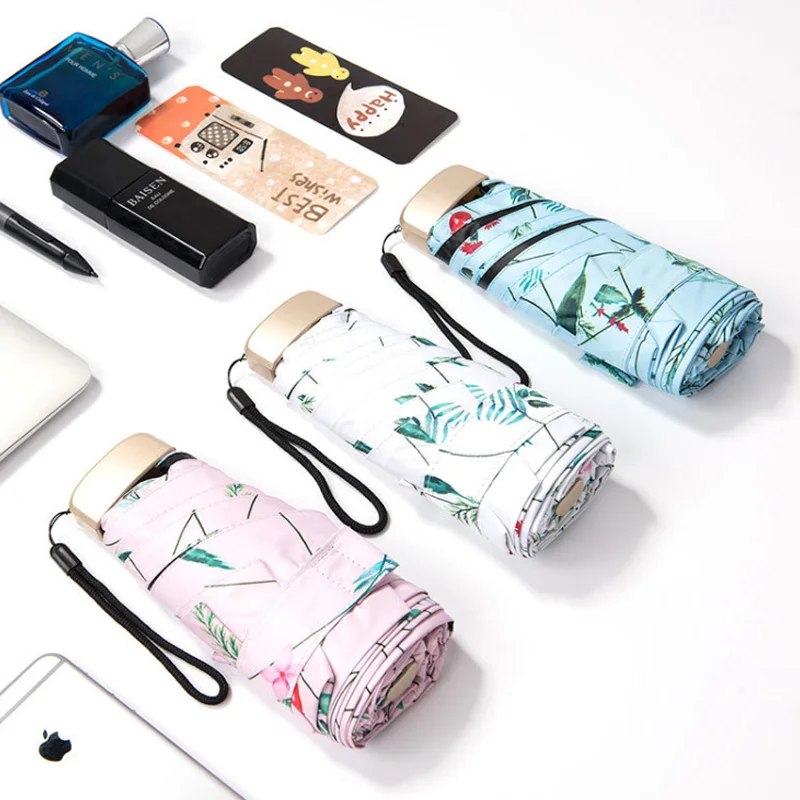 Складной мини зонт с защитой от ветра и тефлоновым покрытием|Зонтики| |