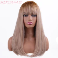 synthetic wigs for blackwhite women long black brown ombre wigs high temperature fiber glueless straight cosplay wigs