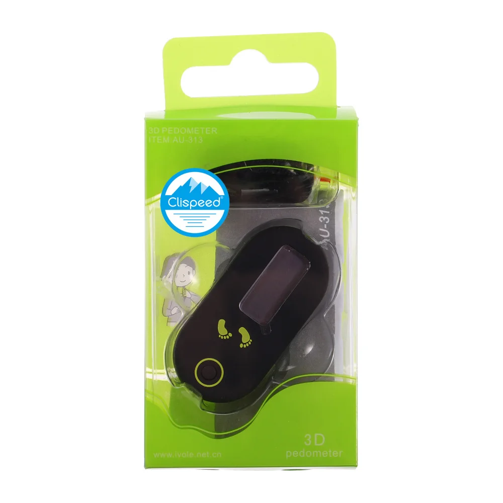 

Clispeed Simple Mini Step Walking 3D Digital Pedometer for Exercise Men Women (Black)