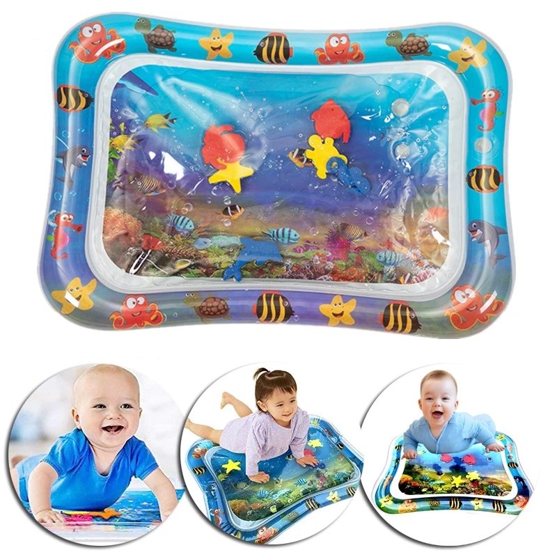 Детский коврик для игры в воду животик игрушки новорожденных игровой из ПВХ