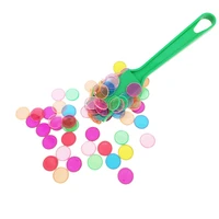 magnetic stick wand set with transparent color counting chips with metal loop