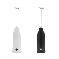 2x handheld mixer milk frother automatic electric beverage drink foamer cream whisk cooking stirrer white black