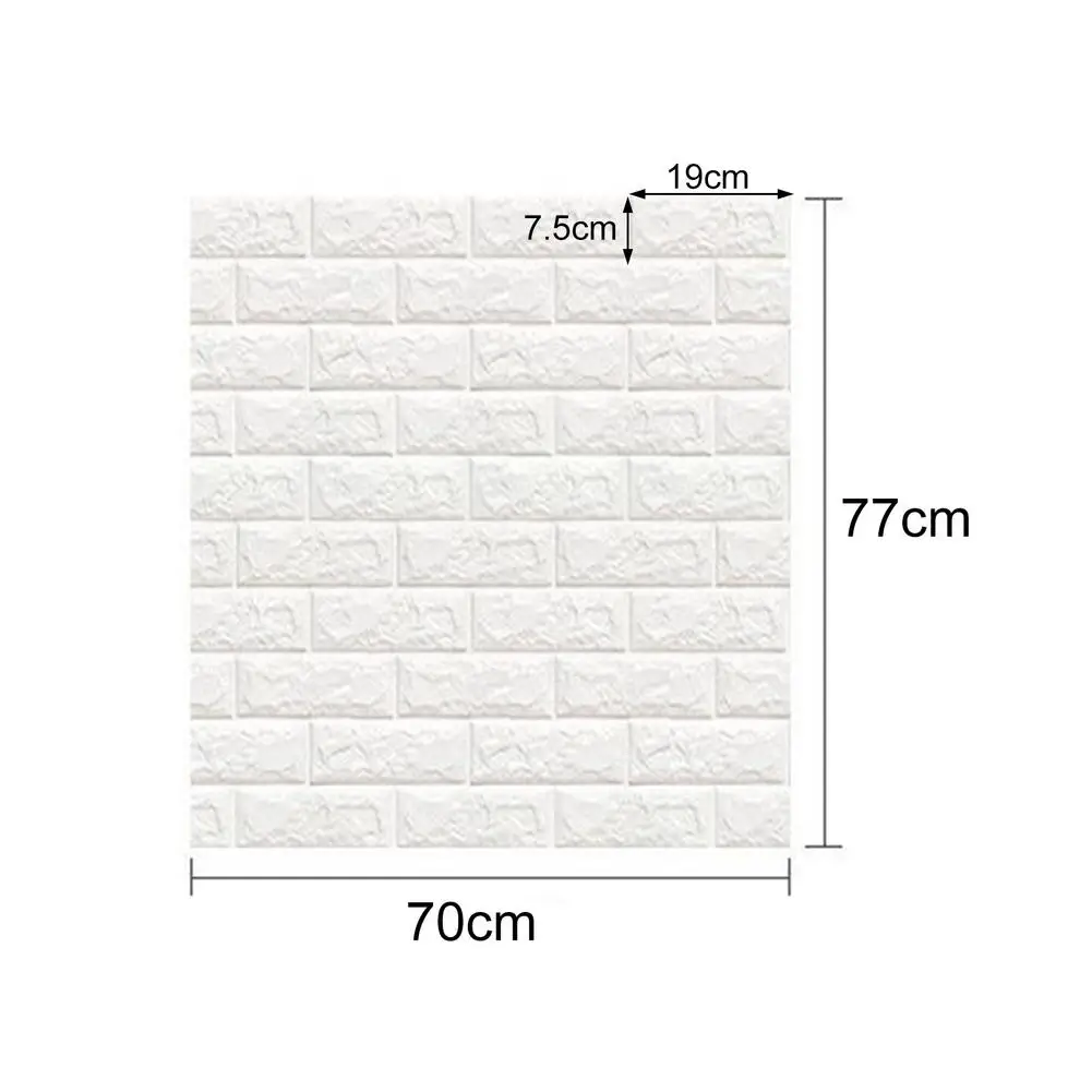 

3D Tiles For TV Decoration In Living Room Background PE Foam Self-adhesive Wallpaper Removable Waterproof Art Wall Tiles