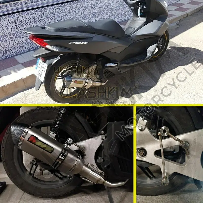 PCX 125 150 мотоцикл глушитель для скутера полная система средняя труба скольжения-на