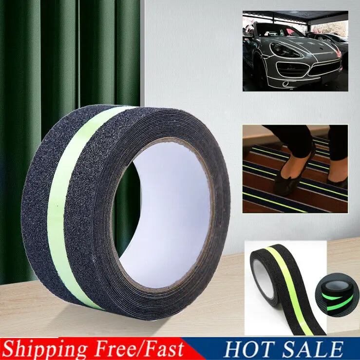 Новейшая уличная Нескользящая лента для пола лестничных ступеней Черная