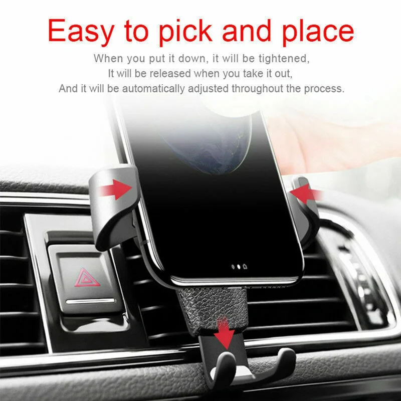 1pc black universal car mobile phone holder air vent mount stand cell phone holder for smartphones in car bracket free global shipping