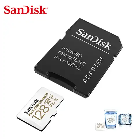 Двойной Флеш-накопитель SanDisk Memory Card Макс выносливость, 32 ГБ, 64 ГБ, Micro SD карта SDHC/SDXC Class10 до 40 МБ/с. карты памяти для видео наблюдения