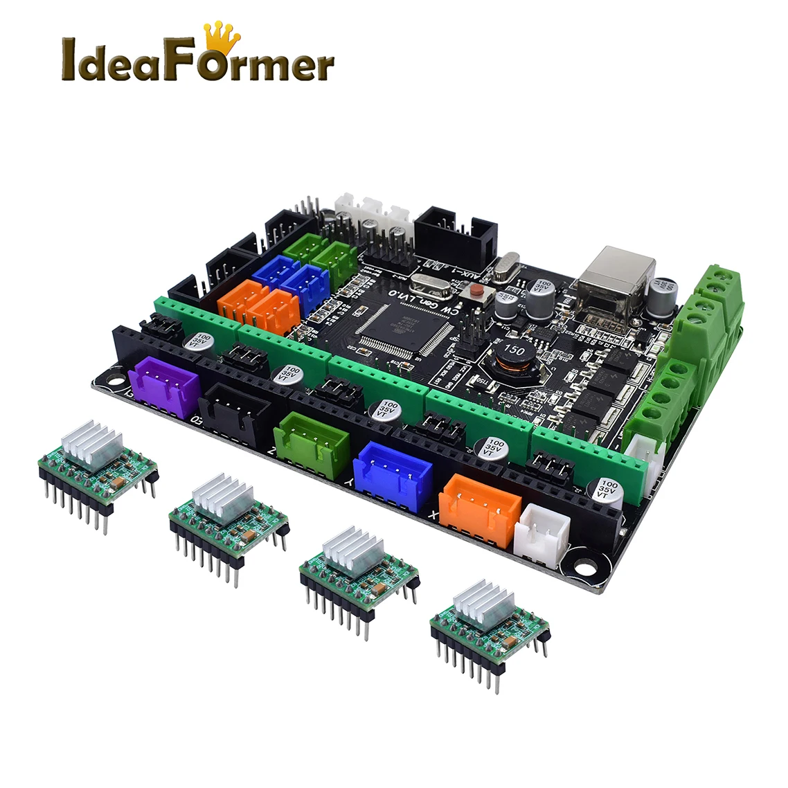 Материнская плата MKS Gen L V1.0 или+ 4 шт. A4988/DRV8825/TMC2130 V1.1/TMC2130 V1.2 SPI/TMC2208 V1.2 драйвер для Reprap Ramps 1,4 SKR V1.3