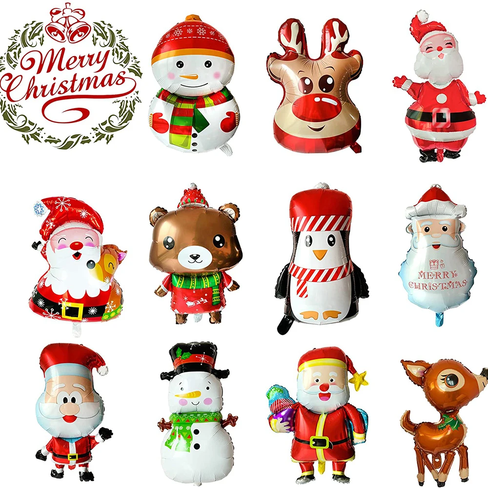 

1 Piece Of Christmas Snowman Elk Christmas Bear Penguin Snowflake Aluminum Film Balloon Christmas Party Decoration Balloon