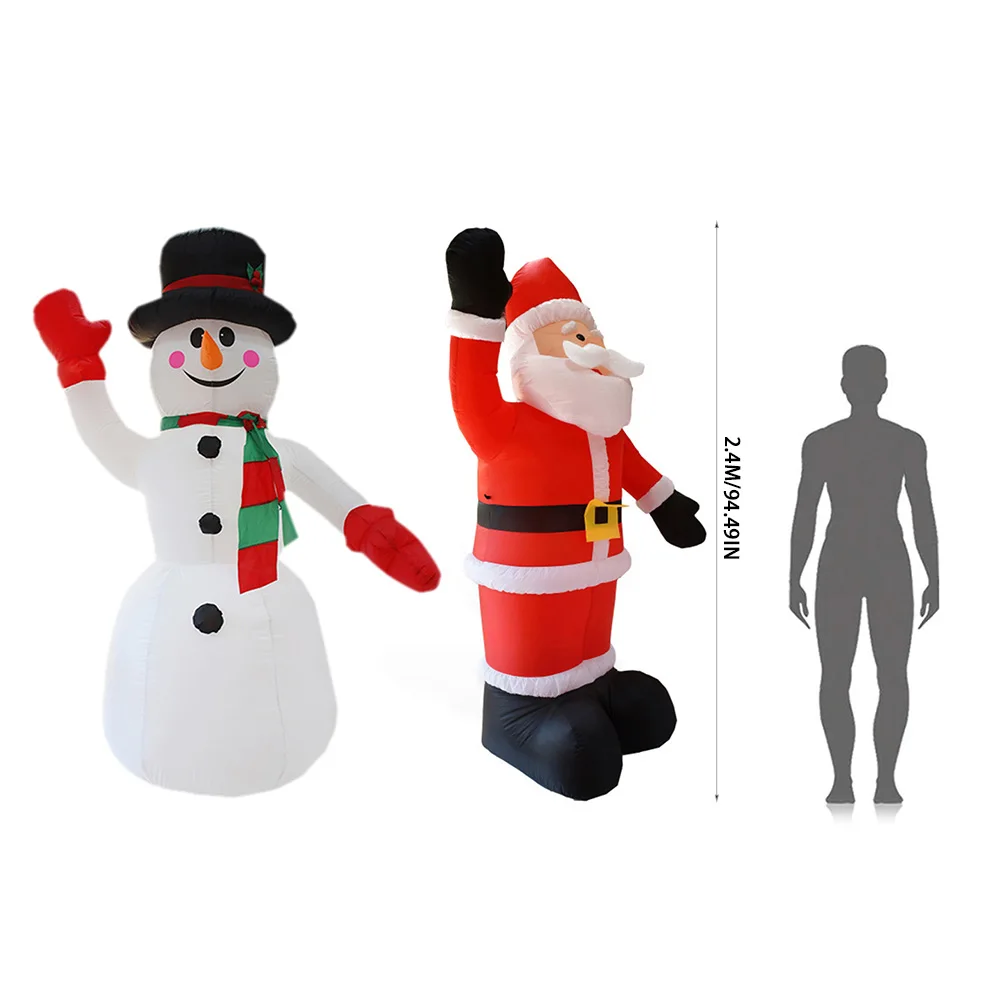 

Christmas Inflatable Santa Claus Night Light Outdoor Garden Toys Christmas Party Decorations New Year US EU Plug 1.2/ 1.5/ 2.4M