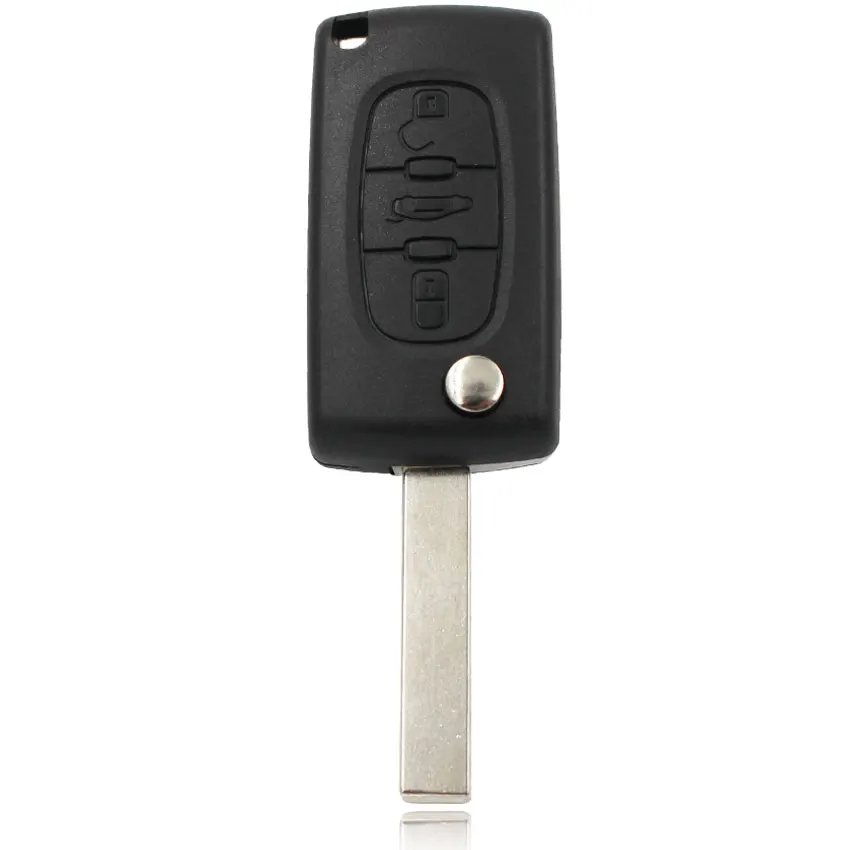 Новый Сменный складной чехол для автомобильного ключа пульта с 3 кнопками Peugeot 107