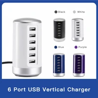 universal 6usb travel mobile phone charger adapter for iphone samsung smart phone usb fast chargers charging head 5v 1a parts