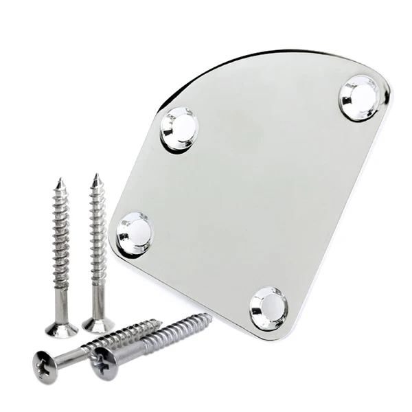 Гитара из цинкового сплава гриф с 4 отверстиями для электрогитары или басов хром |