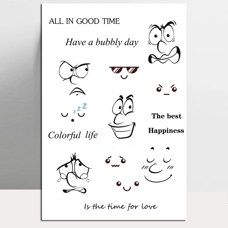 

ZhuoAng Emoticons Stamp for DIY Scrapbooking/Photo Album Decorative Card Making Clear Stamps Supplies