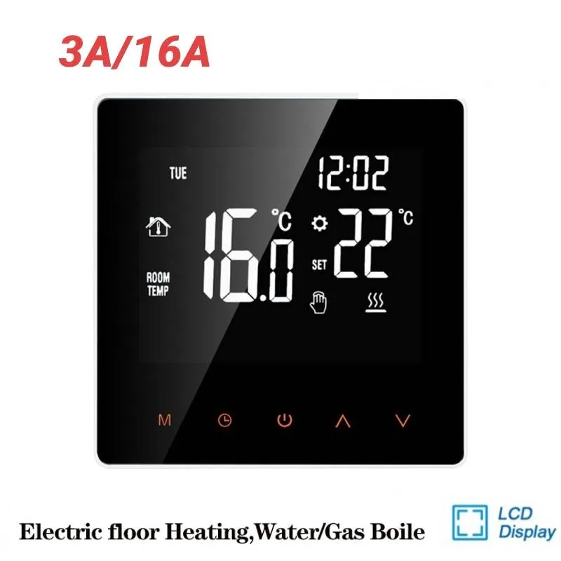 

Thermostat Switch LCD Display Controller 3A Water/Gas Boiler Temperature Controller 16A Electric Floor Heating Thermostat