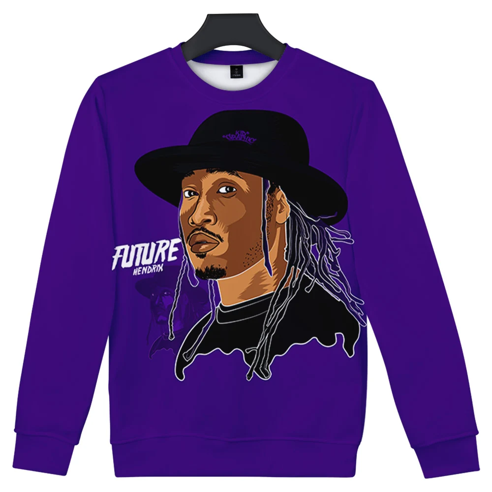 Свитшот с 3D принтом Future rapper и круглым вырезом для мужчин женщин модные