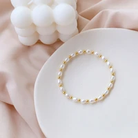 riancy fashion natural freshwater white pearl bracelets 5 6mm rice shape jewelry for women wedding gift