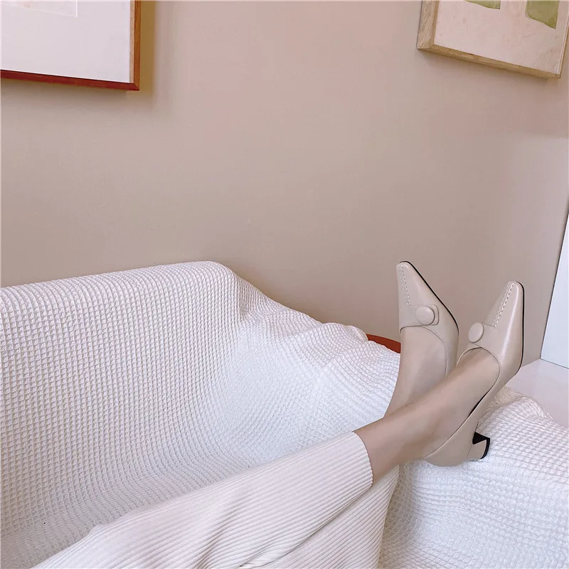 Женские туфли-лодочки FEDONAS элегантные туфли из натуральной кожи с квадратным