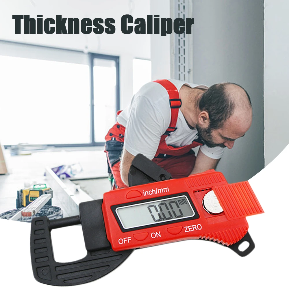 

Цифровой штангенциркуль 0-12,7 мм, Электронный микрометр из углеродного волокна для измерения толщины поверхности, измерительный инструмент