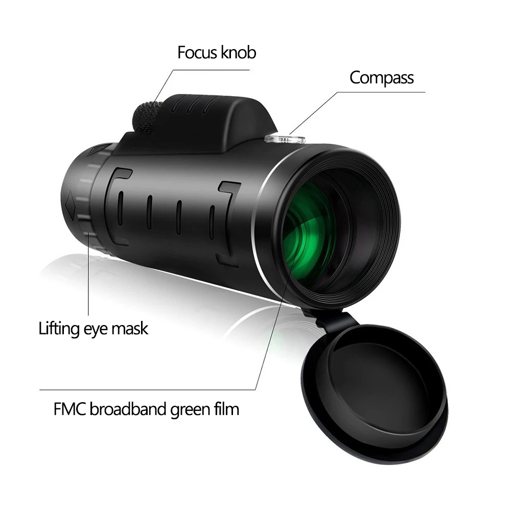 

40*60 Professional BAK4 Prism Portable Monocular Telescope Outdoor Photograph Animal Watching Mobile Camera Telescope