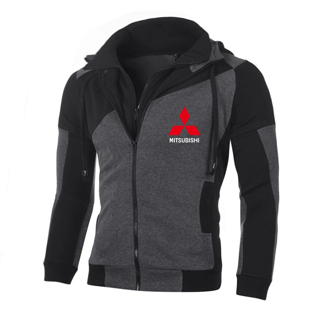 

MITSUBISHI CAR LOGO print hoodie street men's warm zipper shirt sweatshirt long sleeve fashion men clothing