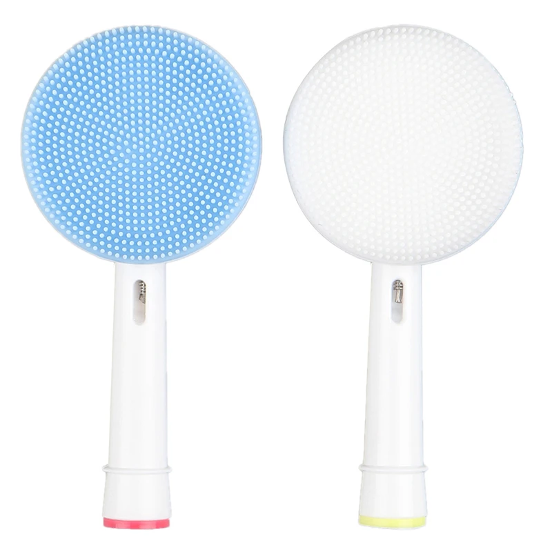 

2pcs/set Electric Toothbrush Replacement Facial Cleansing Brush Head Electric Toothbrush Cleansing Head Professional Face Care