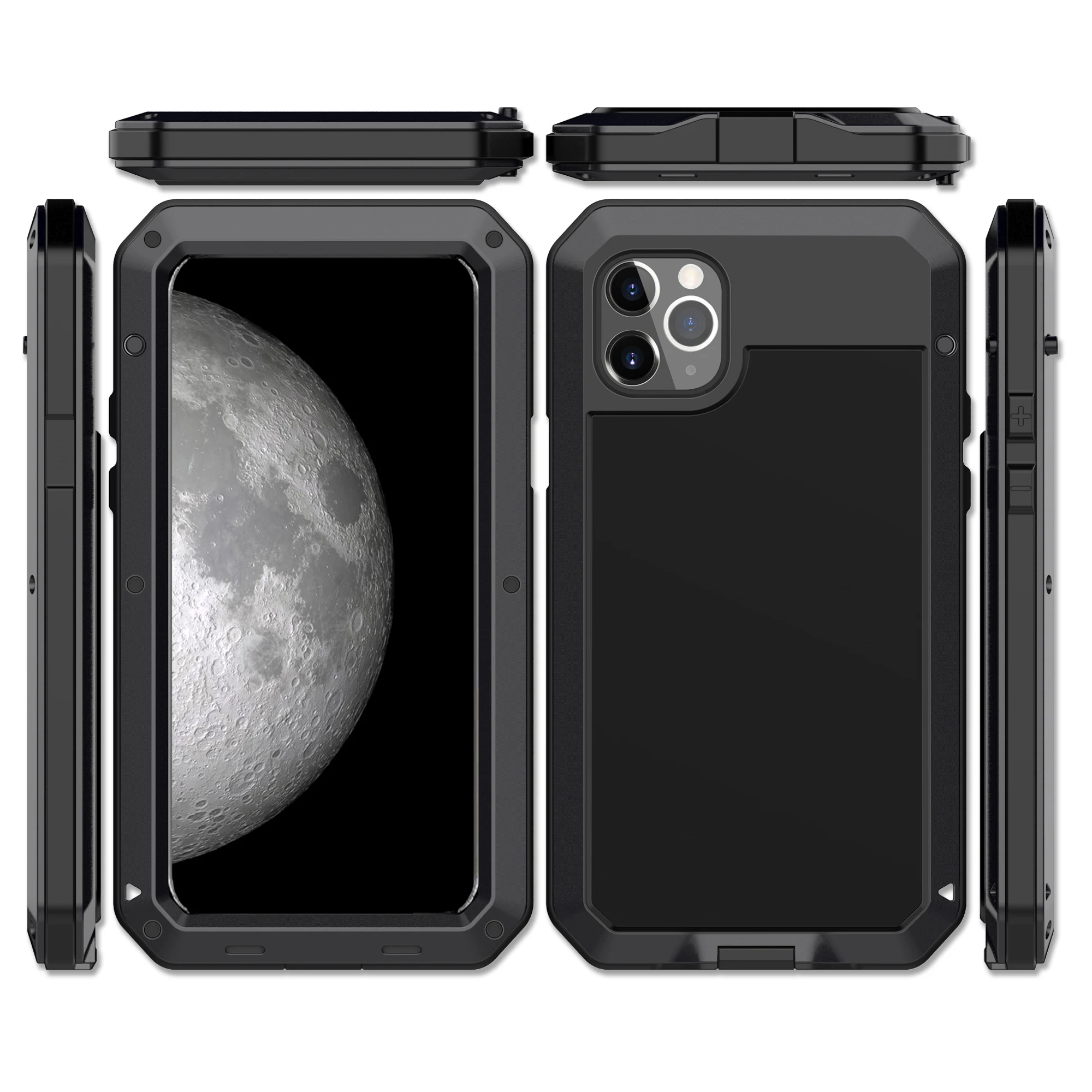 Сверхпрочный защитный чехол для iPhone 5, 6, 7, 8 Plus, X, XR, XS, 11 Pro, MAX Life, водостойкий, ударопрочный, грязеотталкивающий, Алюминиевый, металлический защитный чехол