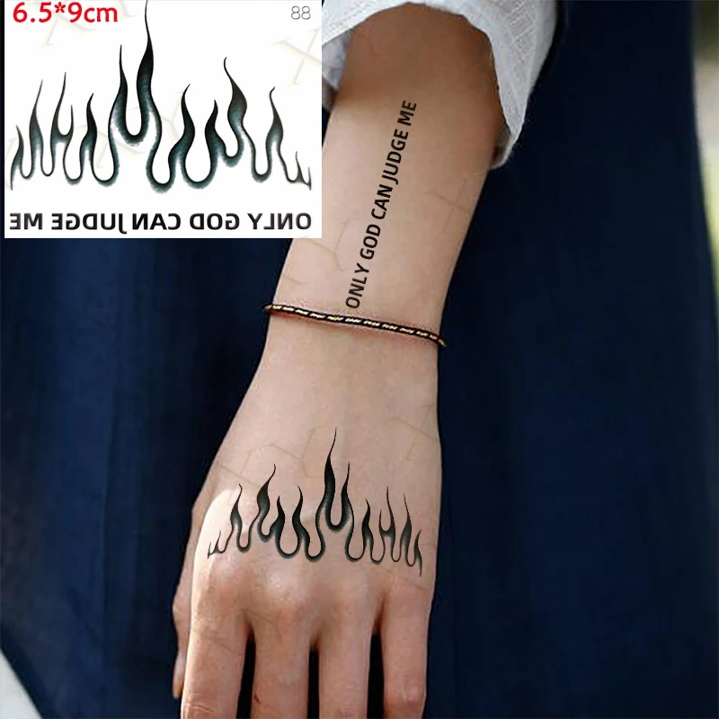 Водостойкая Временная тату-наклейка с рисунком пламени Ele men t Fire искусственная