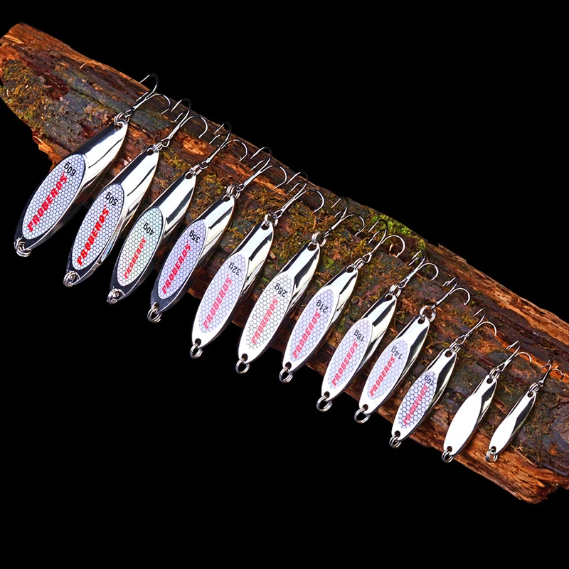 1 Pcs Hot Sale 3g-60g Metal Spinner Spoon Trout Fishing Lure Hard Bait Paillette Artificial Bait Small Hard Sequins Spinner