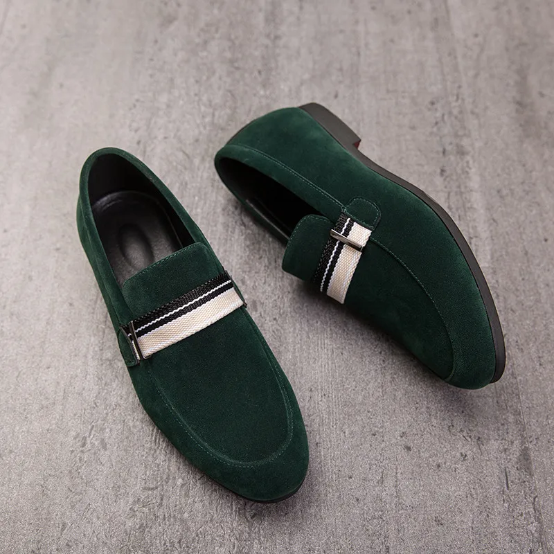 

Handmade Shoes Men Party Men's Flat Casual Leather Gentleman Slippers Low Cut Brand Formal New 2021 Fashion High Quality