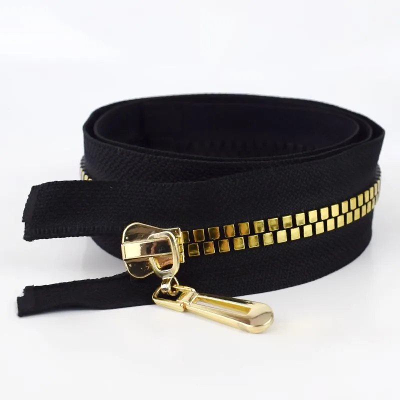 gold 1/2 шт 8# открытая полимерная молния для шитья экологически чистые Куртки Пальто Пуховые молнии молния для шитья DIY аксессуары для одежды - Цвет: gold