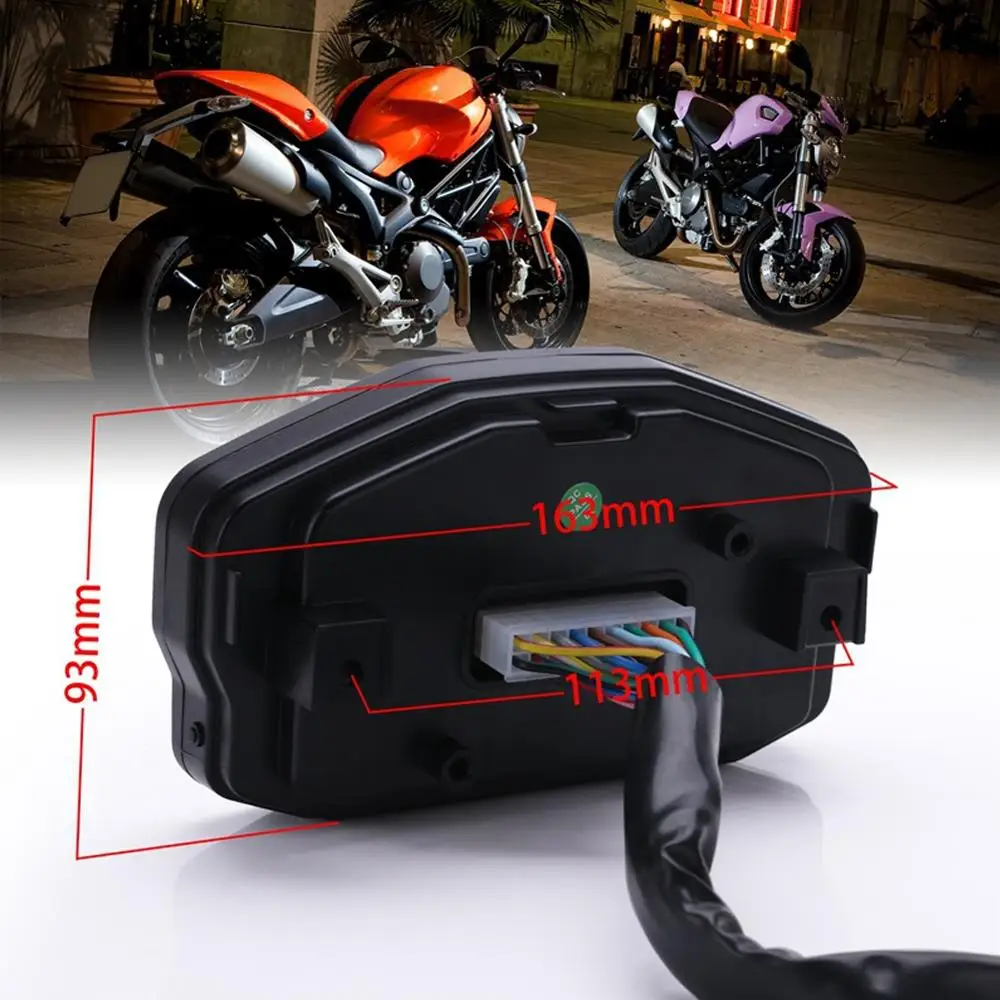 

Motorcycle Universal LED LCD Speedometer Digital Backlight Odometer For 1,2,4 Cylinders For BMW Honda Ducati Kawasaki Yamaha