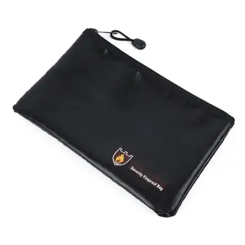 Fireproof Fire Resistant Money Safe Cash Box Secret Document Bag File Pouch Case Fireproof Bag Envelope File Folder Cash