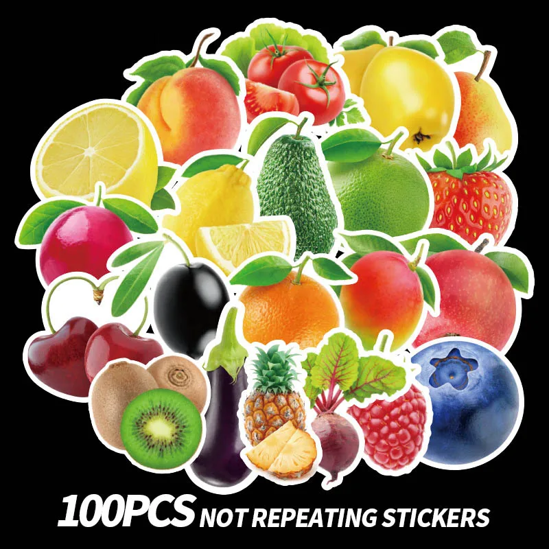Fruit 100 шт./компл. Мультфильм Аниме Драконий жемчуг Супер Марио наклейки "Мстители" милой принцессы DIY наклейки для мальчиков и девочек Классические игрушки-подарки - Цвет: Fruit
